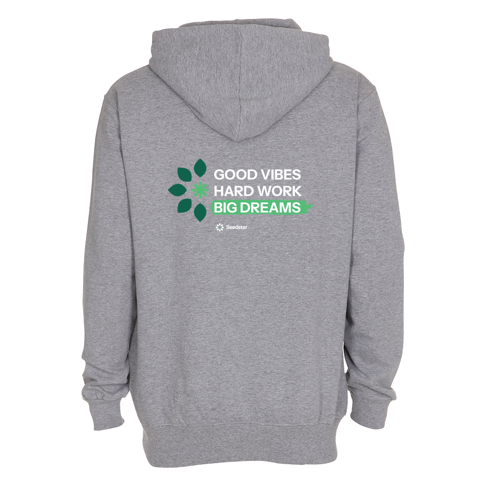 Good Vibes, Hard Work, Big Dreams - Grå Hoodie